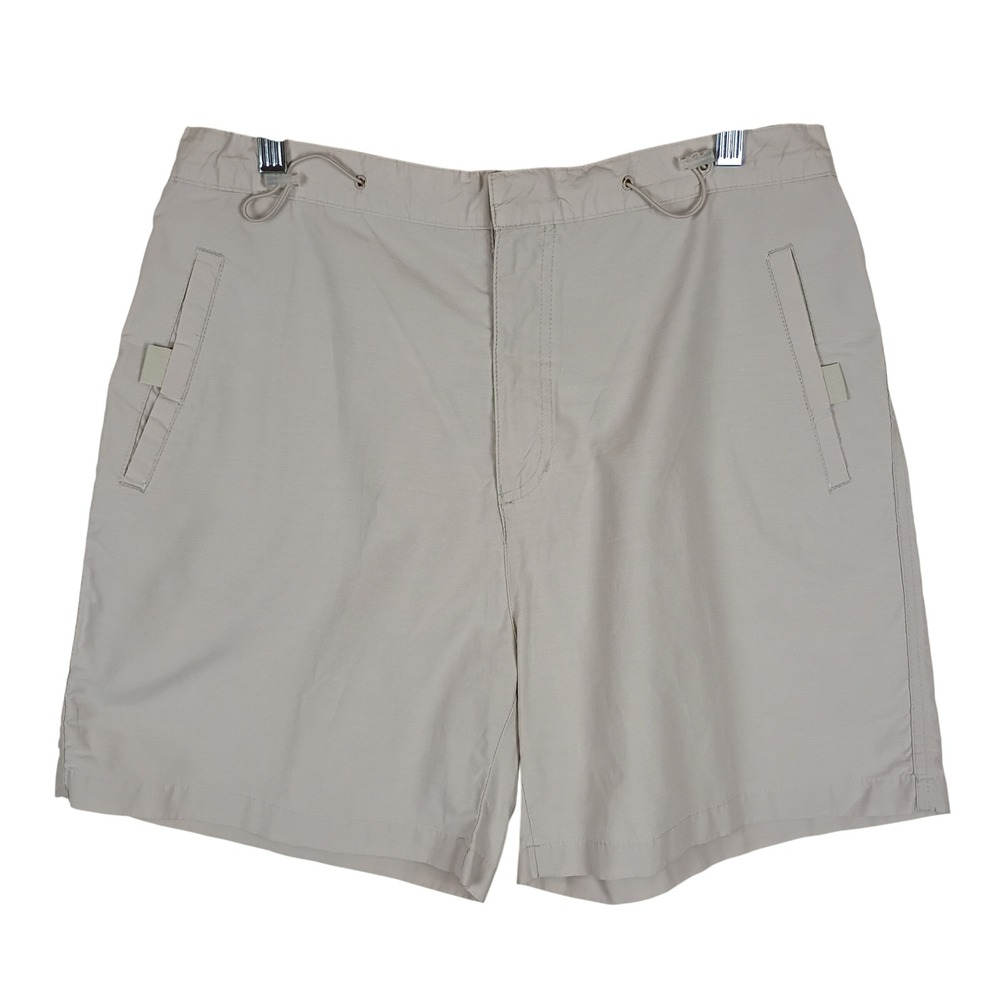Cherokee Womens Tan Khaki Hiking Shorts Size L Drawstring Waist Utility Outdoor